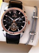 Resim Reward İtalyan Bileklik Hediyeli Deri Kordon Otomatik Mekanizma 5 Atm Erkek Kol Saati W.145529.1 Gümüş 