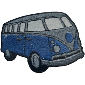 Resim Aplike Ütü İle Yapışan Otobüs Mavi - Gri Arma 4x2 Cm Diğer 