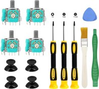 Resim 4 adet yedek Joystick Xbox One S/X denetleyicisi, Analog Thumbsticks onarım aracı kiti sopa drift, kırık ve gevşek Joystick değiştirme, T6 T8 T10 onarım tornavida seti Xbox One S/X 