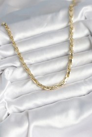 Resim Ceylan Adam Pirinç Gold Renk 60 Cm Zincir Kadın Kolye Çok Renkli 