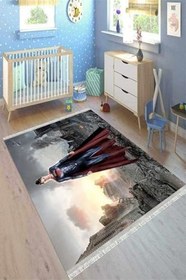 Resim Cotton Şönil Kaymaz Tabanlı Yıkanabilir Antibakteriyel Dijital Baskı Çocuk Halısı, CK-10118A-CTN-80X150 