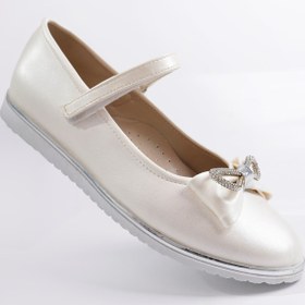 Resim epaavm Taşlı Fiyonk Sedef Cilt Kız Çocuk Ayakkabı 