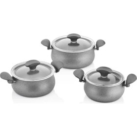 Resim Papilla Fred 14 cm-16 cm-18 cm Güveç Tencere Seti Gri Renk 