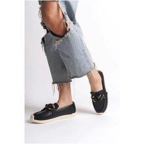 Resim Lydıa Bağcıksız Ortopedik Rahat Taban Kalp Desenli Kadın Babet Ayakkabı Kt - Siyah Siyah 