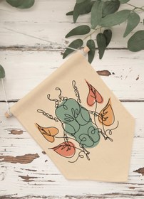 Resim Yatak Odası Duvar Dekoru, Pinterest Oda Dekoru, Boho Kanvas Flama Askılı Duvar Örtüsü Ve Süsü NO:495 - Renkli - 15 / 70 x 100 