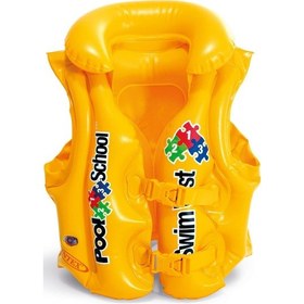 Resim Şişme Can Yeleği Deniz Yeleği Şişme Cankurtaran Yelek Life Vest Yakalı Can Yeleği Emniyet 50x47 Cm. 
