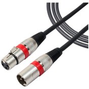 Resim XLR Erkek-XLR Dişi 3 Pimli Ses Kablosu 1.8M 