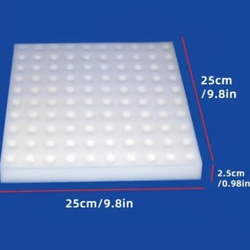 Resim 100'lü Paket, Hidroponik Sünger Ekim Araçları Kare Fide Süngeri Seracılık Hidroponik Sünger Sebze Yetiştirme için Küçük Filizlerin Büyümesini Teşvik Eder 