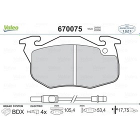 Resim VALEO 670075 Fren Balatasi On (Renault: R9-R11-R19 Ym) 425137 (WA132362) 