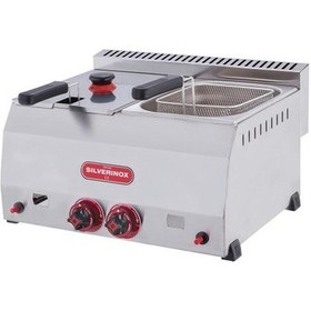Resim Işıkgaz Silverinox Endüstriyel Çiftli 5+5 Litre Lpg Tüplü Fritöz Slvr-2703-g 