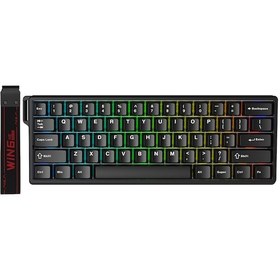 Resim Aula Win60 He Manyetik Klavye Rapid Trigger Graywood Swtich 8000hz Rgb Tkl Hot Swap Oyuncu Klavyesi Siyah 