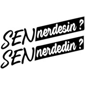 Resim Genel Markalar Sen Nerdesin ? Oto Motor Laptop Duvar Folyo Sticker 40x24 Cm 