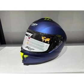 Resim Kask SW-865 Mat Mavi Güneş Gözlüklü 