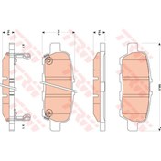 Resim TRW GDB3508 Fren Balatası Arka Juke 10- Leaf Pulsar 14- 