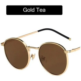 Resim Liangmei Moda Gözlük Balıkçılık Metal Çerçeve Tonları Yuvarlak Altın 