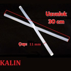 Resim Kalın Şeffaf Sıcak Mum Silikon 11MM 30CM 1 Kilo 