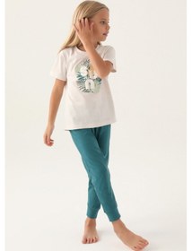Resim Arnetta Sun Bej Kız Çocuk Pijama Takımı 5274-42695 Krem Melanj 