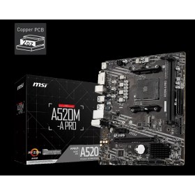 Resim MSI A520M-A PRO DDR4 4600/1866Mhz M.2 M.ATX AM4 
