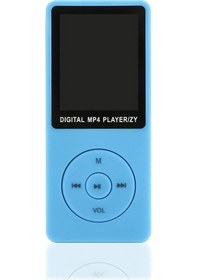 Resim 1.8 İnç Tft Ekranlı, Radyo Ve Kayıt Fonksiyonlu, 64g Tf Kart Desteği, Dış Sesli Mavi Mp3 Çalar 