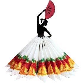 Resim ProBest Design Dans Eden Kadın Ahşap Peçetelik 