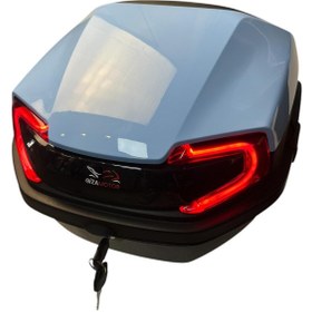Resim GİZA MOTOR IŞIKLI- SIRT DAYAMALI MOTOSİKLET ÇANTASI Uyumlu METALİK AÇIK MAVİ 33 LT 