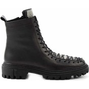 Resim Siyah Lame Leather Kadın Bot & Bootie K02178001203 Siyah 