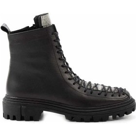Resim Siyah Lame Leather Kadın Bot & Bootie K02178001203 Siyah 