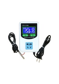 Resim Moveevo Zfx-2140a Akıllı Dijital Termostat -45 C 105 C Aralığında Sıcaklık Kontrolü, 3500w Güç, Su Geçirmez Kablolu, 2 Çıkışlı Soketli 