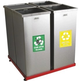 Resim Arı Metal 1826 Geri Dönüşüm Seti 4 Lü Paslanmaz 