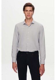 Resim Twn Slim Fit Siyah Armürlü Gömlek 3ef0224552881 Siyah 