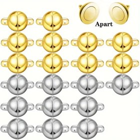 Resim 12 Adet/20 Adet Manyetik Toka, Yuvarlak Top, Gümüş ve Altın Renkli Takı Yapımı İçin Kolye Ve Bilezik El Sanatları Malzemeleri, Kendin Yap Takı,Şık Takı Aksesuarları,Dekoratif Tokalar,Yüksek kaliteli bulgular,Toka Bulguları,Takı Bileşenleri,Kendin Yap Hobi Severler,Aksesuar Tasarımcılar 