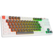 Resim Rampage Yoru Tkl Gri/beyaz Rgb Red Swich Q Mekanik Oyuncu Klavyesi 