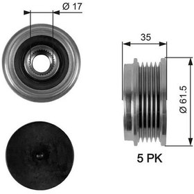 Resim Gates Oap7076 Alternator Kasnagi 