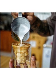 Resim Kuru Kafa Çift Cidarli Şeffaf Cam Bardak 150 Ml - 2 Li Kurukafa C 