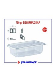 Resim Genel Markalar 750gr Düz Kapak 100 Adet Sızdırmaz Kap 