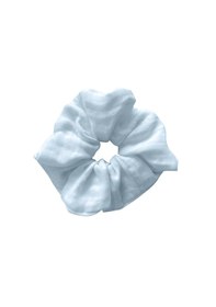 Resim Dev Boy Muslin Saç Lastiği Oversize Pamuklu Saç Tokası Mavi 