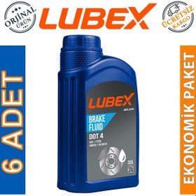 Resim Lubex Brake Fluid Dot 4 Fren Hidrolik Yağı 500 Ml 6 Adet 