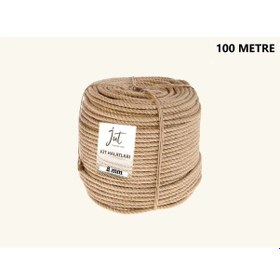 Resim Jütburada Jüt Halat 8 Mm 100 Metre Hasır Dekor Süsleme İp 
