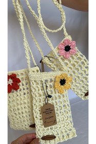 Resim Masalsı Tasarımlar Çiçekli Telefon çantası 