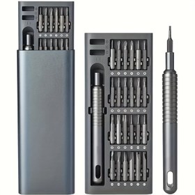 Resim 25 farklı işlevli hassas tornavida seti, cep telefonları ve tabletleri sökmek ve tamir etmek için uygun, çeşitli dayanıklı plastik tornavida başlıkları içerir, Torx ve manyetik Phillips tornavida başlıkları ile hassas tornavida seti, Xiaomi, Iphone, dizüstü bilgisayarlar ve saatlerle uyumlu. 