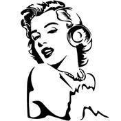 Resim Genel Markalar Marilyn Monroe Sticker (Oto-Motor-Laptop-Duvar-Dekor) 10 x 14 cm 