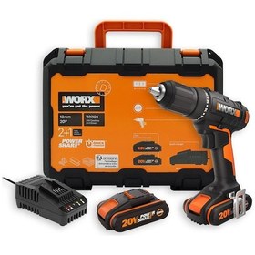 Resim Worw Wx108 20Volt/2.0Ah Li-ion Çift Akülü Profesyonel Şarjlı Matkap 