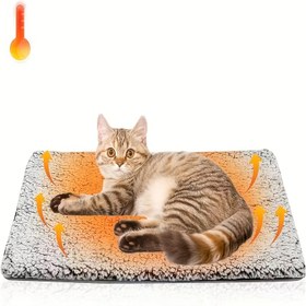 Resim Kendinden Isıtmalı Kedi Yatağı | Dahili Isı Tutma ve Soğutma Alüminyum Folyo Özellikli Ultra Yumuşak Polyester Evcil Hayvan Matı, Kabarık, Çıkarılabilir Kaymaz Kılıf, İç ve Dış Mekan Kullanımına Uygun, Kedi Kafesleri ve Köpek Ahırları için İdeal 