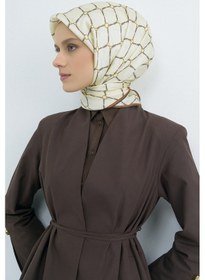 Resim Armine Saf İpek Sura Eşarp-2026 İlkbahar-yaz- 953800d Krem-Yeşil 