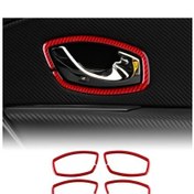 Resim Xuweiwei Fxetrnl Renault Megane 2009-2014 Sol Kapı Kırmızı Karbon Fiber Tutma Çerçevesi İç Mekan Yükseltme Kolay Kurulum 