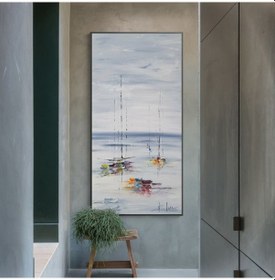 Resim Yağlı Boya Tablo %100 El Yapımı Home In Joy 85Cmx124Cm 