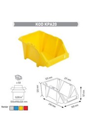 Resim Sembol Plastik Avadanlık Kutuları Kpa20 Gri 