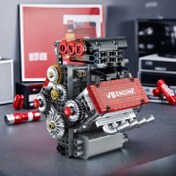 Resim V8 Motor Modeli Yapı Blokları Seti, Mekanik Motor Modeli, Yapı Blokları Seti, Mekanik Tutkunları İçin Koleksiyon ve Hediye, Tatil/Doğum Günü Hediyesi, Motor Modeli Kiti, Model Motor Kiti, Motor Yapımı, Motor Tuğla, V Motoru, Ölçekli Motor Montajı İç 