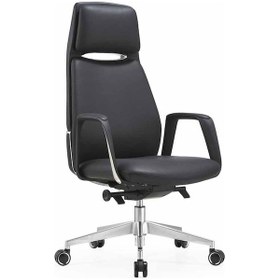 Resim Torendi Deri Çalışma Koltuğu Ayarlanabilir Mekanizma & Bel Desteği Ergonomik Ofis Sandalyesi Siyah 