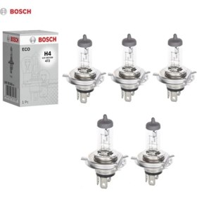 Resim H4 Uzun-Kısa (5 Adet) 60W/55W Beyaz Halojen Ampul 